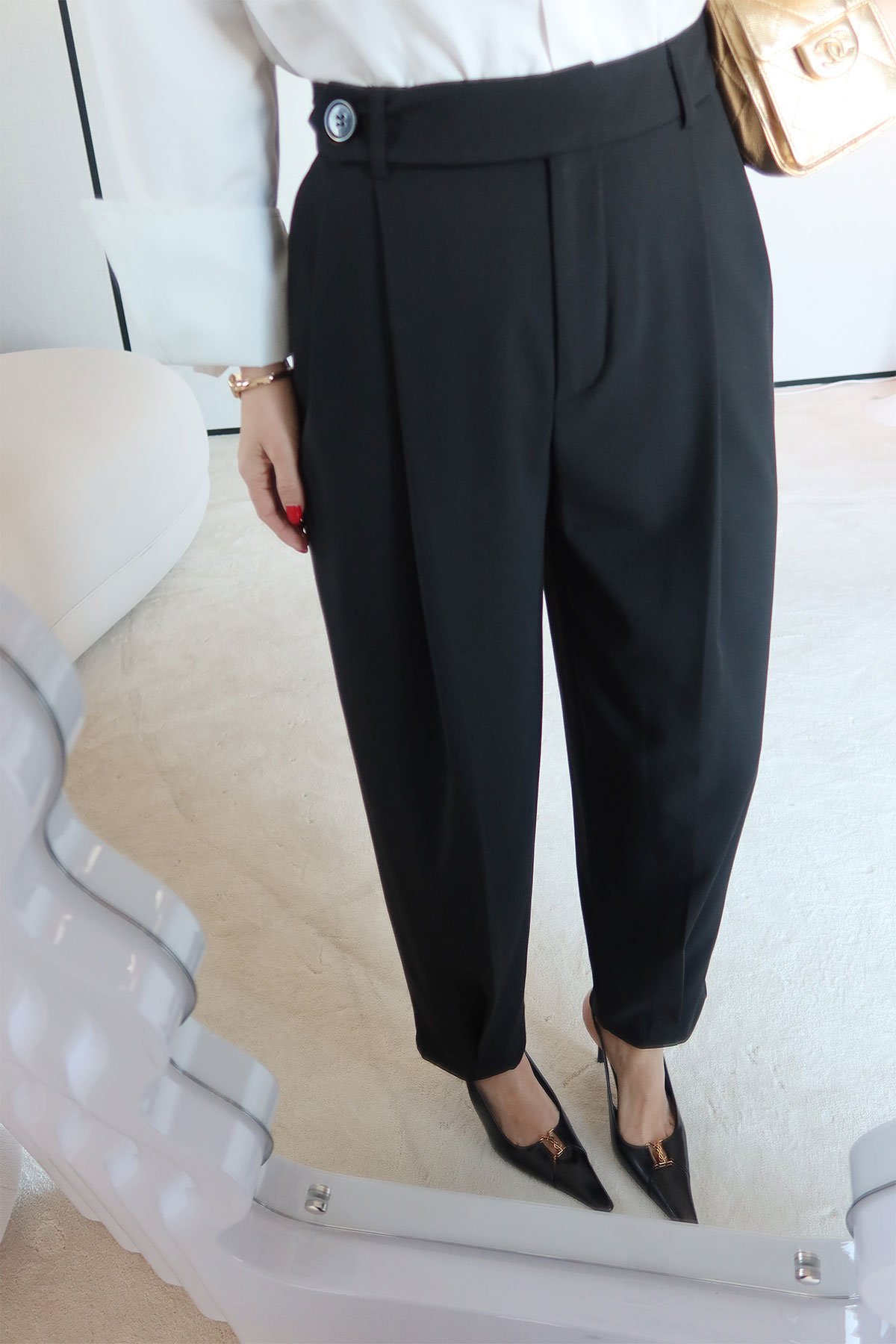 Çift Pileli Havuç Pantolon