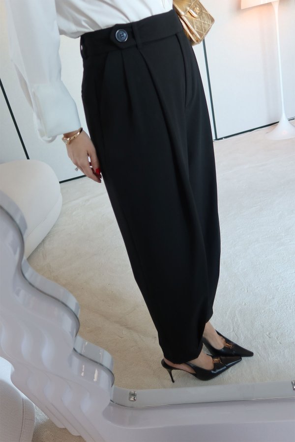 Çift Pileli Havuç Pantolon