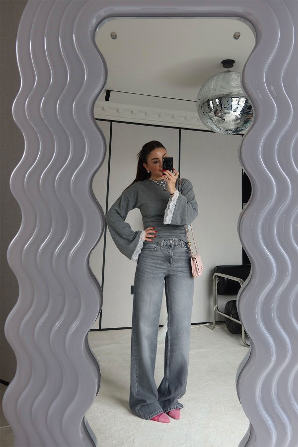 Taşlamalı Düz Kesim Jean