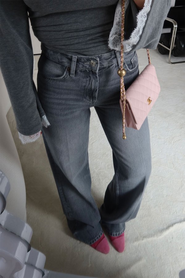 Taşlamalı Düz Kesim Jean