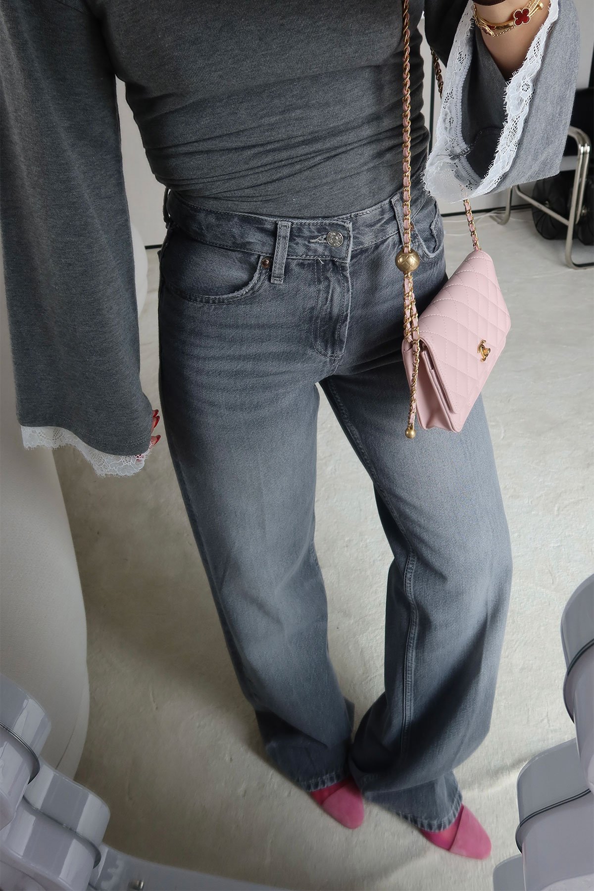 Taşlamalı Düz Kesin Jean