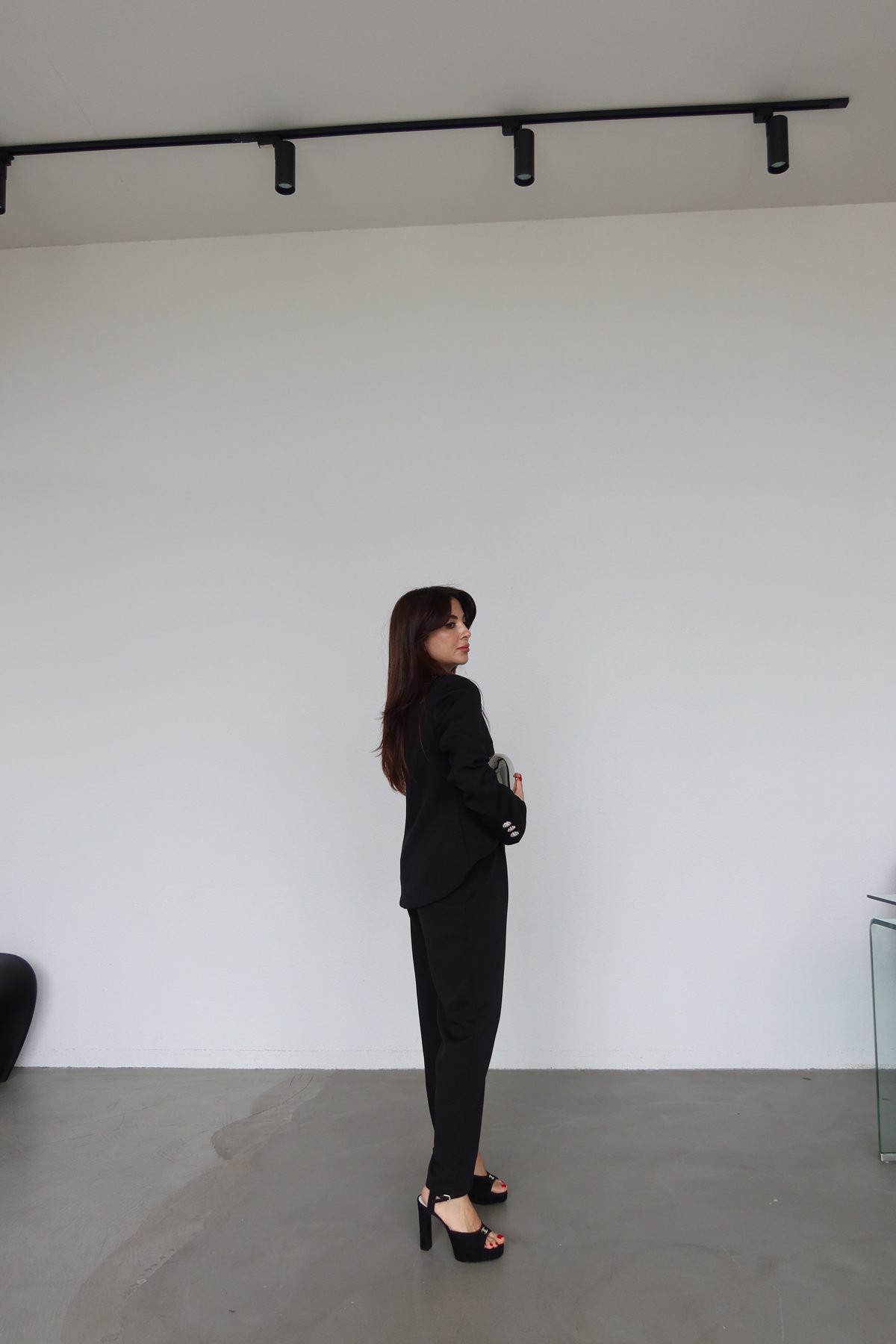 Düğme Detaylı Premium Takım