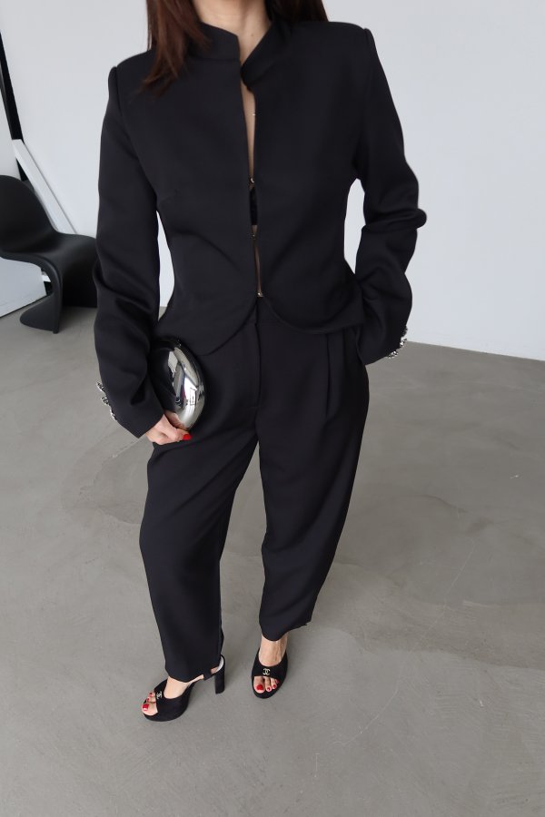 Düğme Detaylı Premium Takım