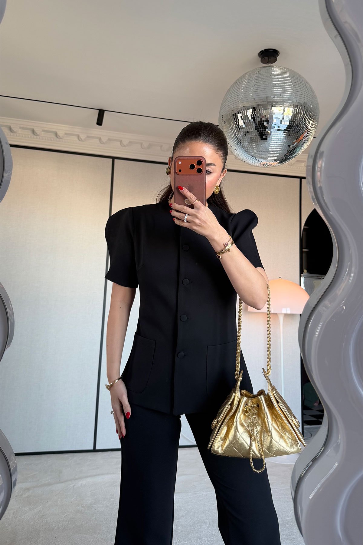 Kapak Düğmeli Torba Cepli Ceket Pantolon Takım