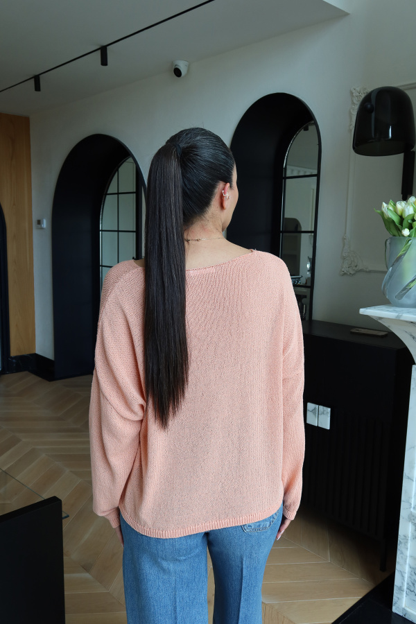 Kayık Yaka Oversize Triko Kazak