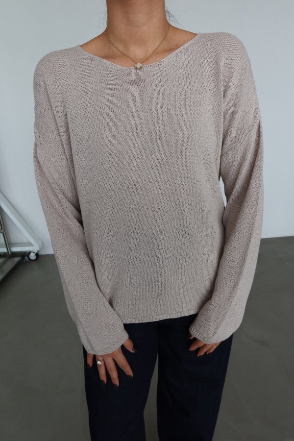 Kayık Yaka Oversize Triko Kazak