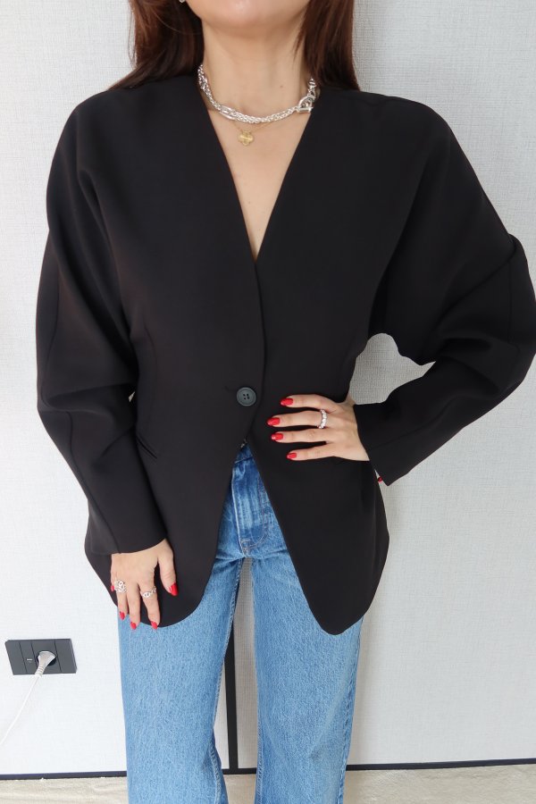 Dikiş Detaylı Tek Düğmeli Blazer Ceket