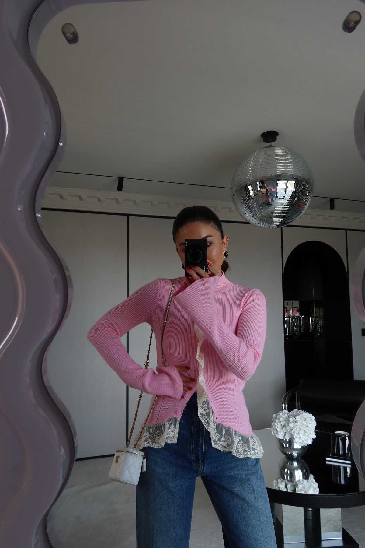 Fitilli Dantel Detaylı Hırka