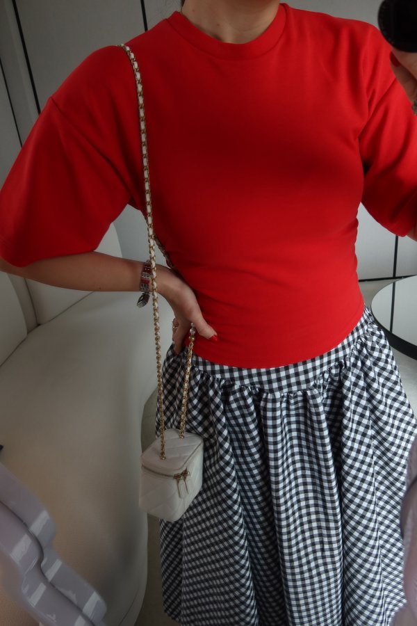 Bel Büzgülü Yarasa Kol Tişört