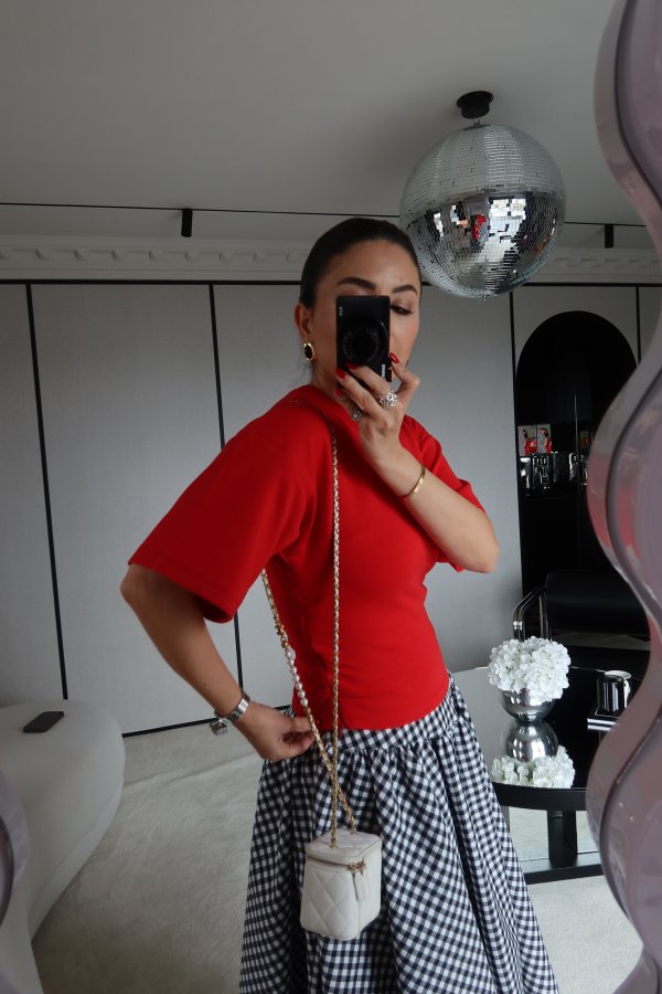 Bel Büzgülü Yarasa Kol Tişört