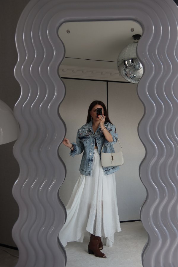 Asimetrik Kesim Kırışık Etek