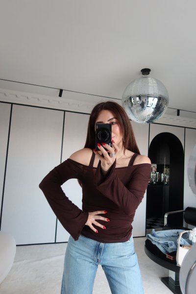 Yumuşak Dokulu Bluz Atlet İkili Takım