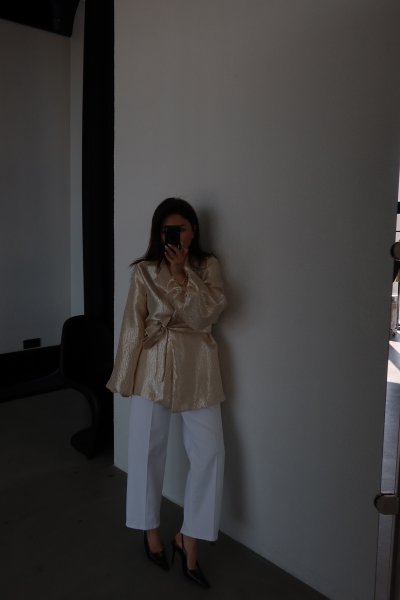 Jakarlı Balon Kol Ceket