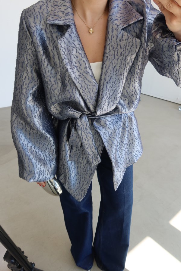 Jakarlı Balon Kol Ceket