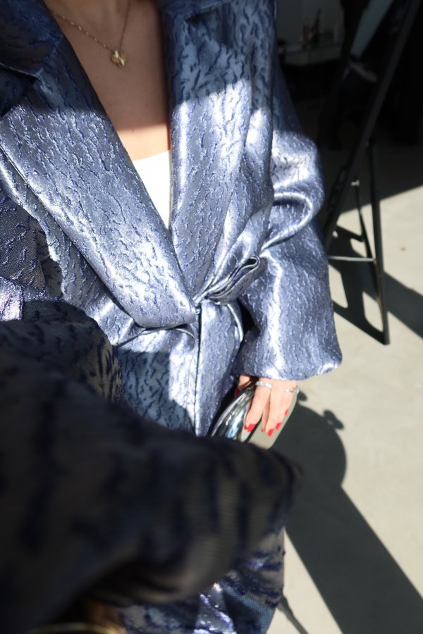 Jakarlı Balon Kol Ceket