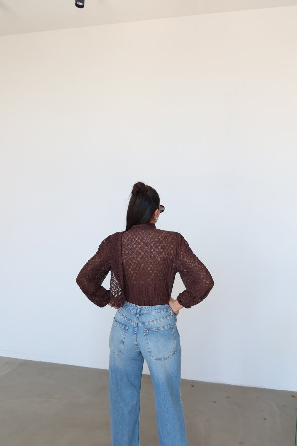 Bağlamalı Dantel Bluz