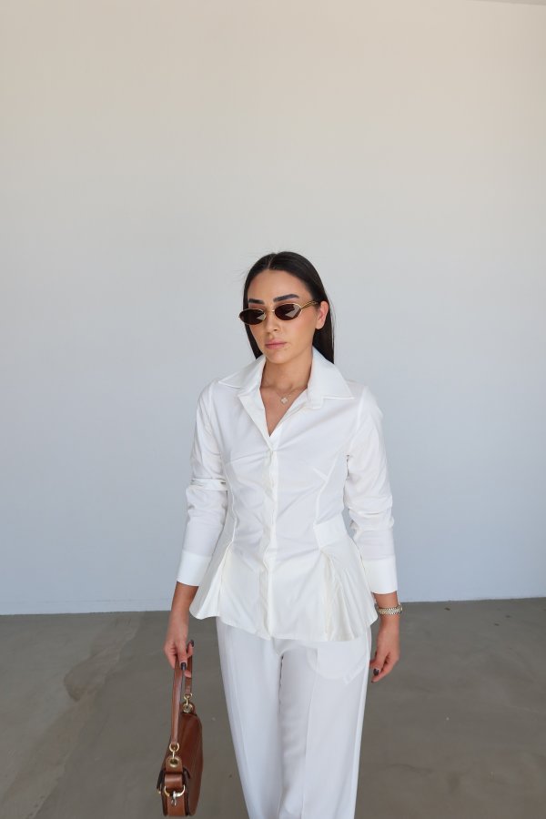 Pileli Slim Fit Gömlek