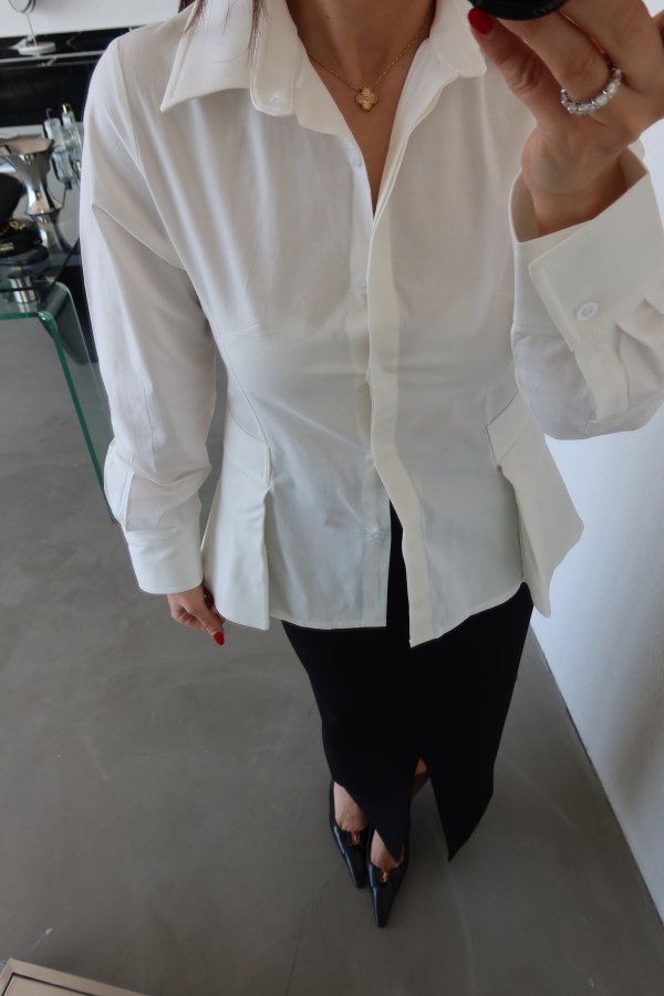 Pileli Slim Fit Gömlek