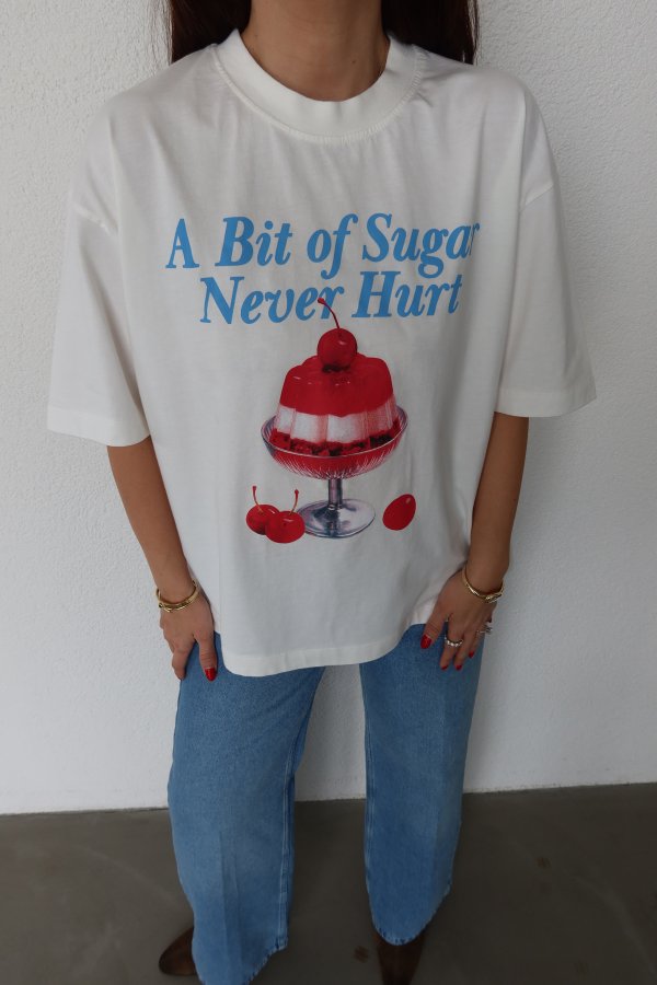 Yazı Ve Meyve Baskılı Tişört