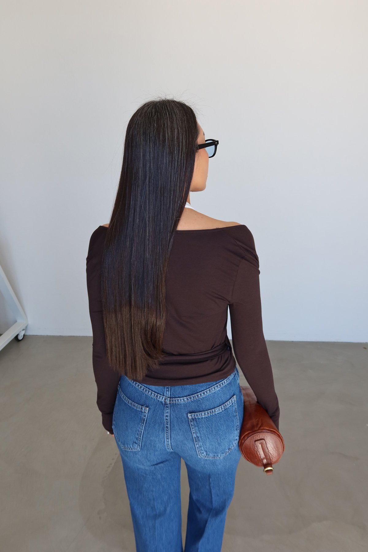 Kruvaze Yaka Bağlamalı Bluz