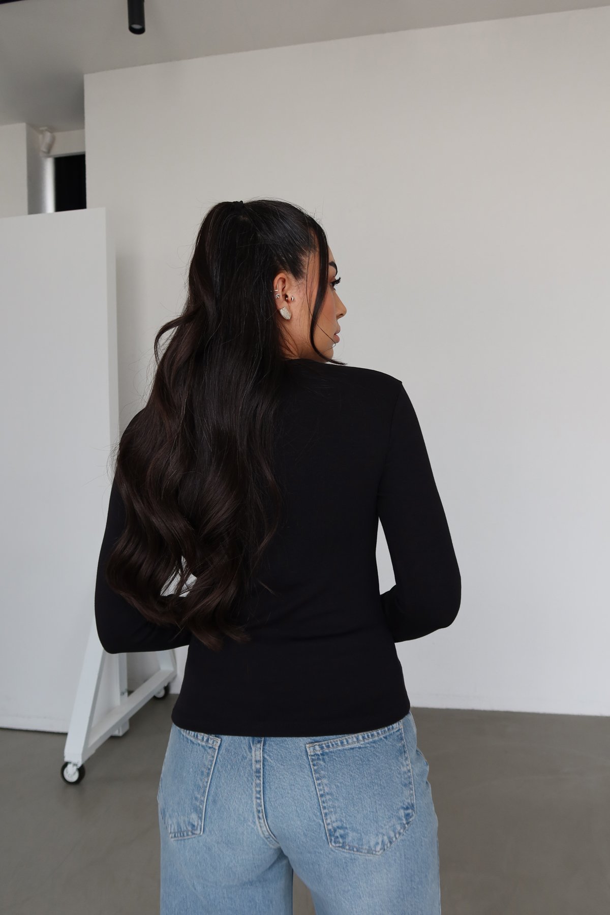 Çıtçıtlı Uzun Kollu Bluz