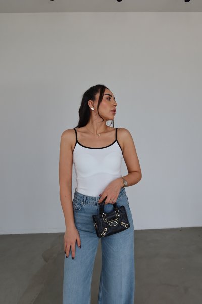 Kontrast Dikişli Askılı Atlet