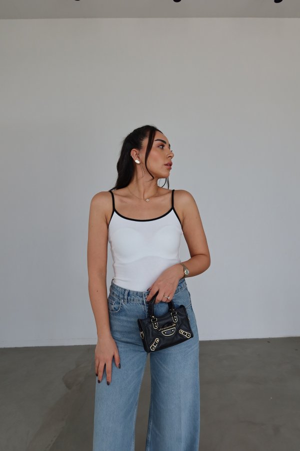 Kontrast Dikişli Askılı Atlet