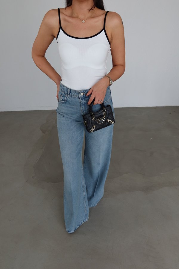 Kontrast Dikişli Askılı Atlet