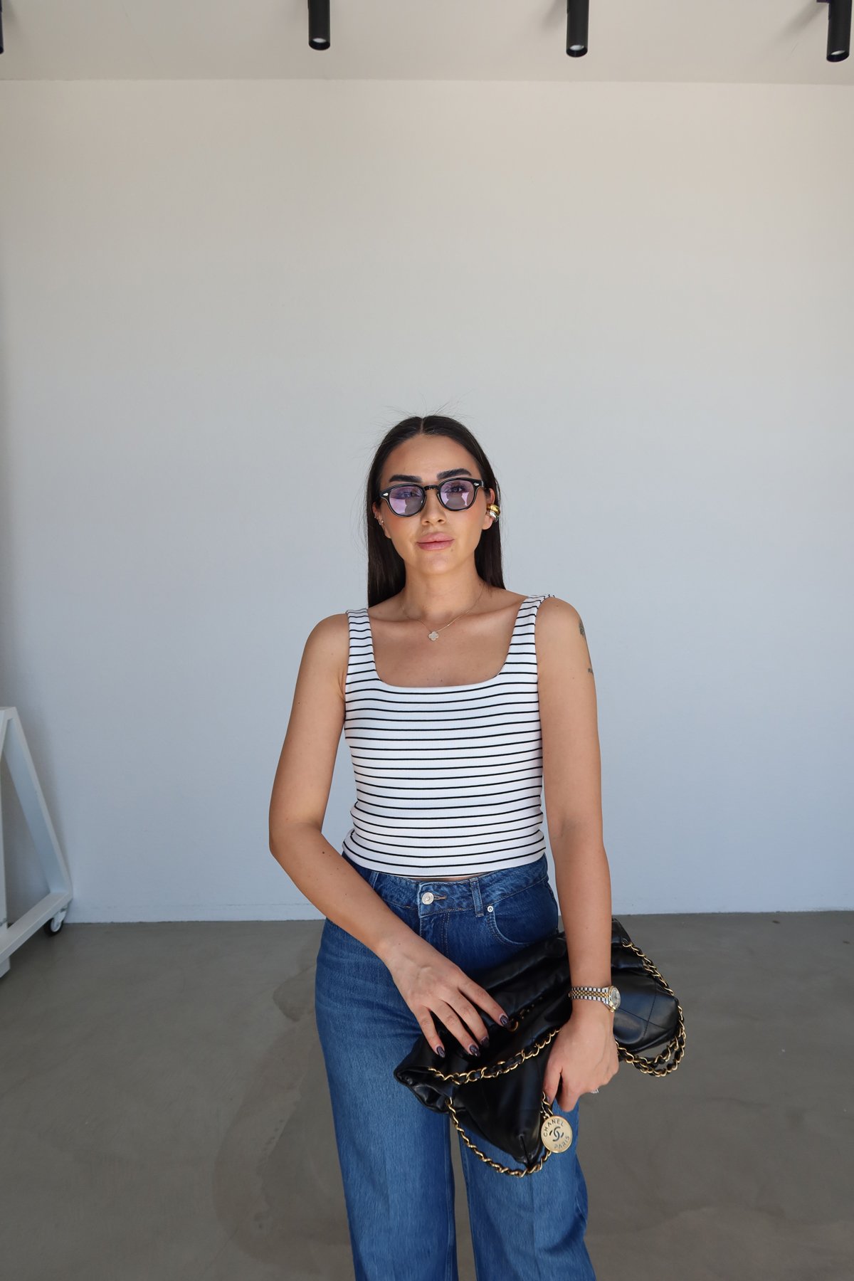 Çizgili Kalın Askılı Atlet