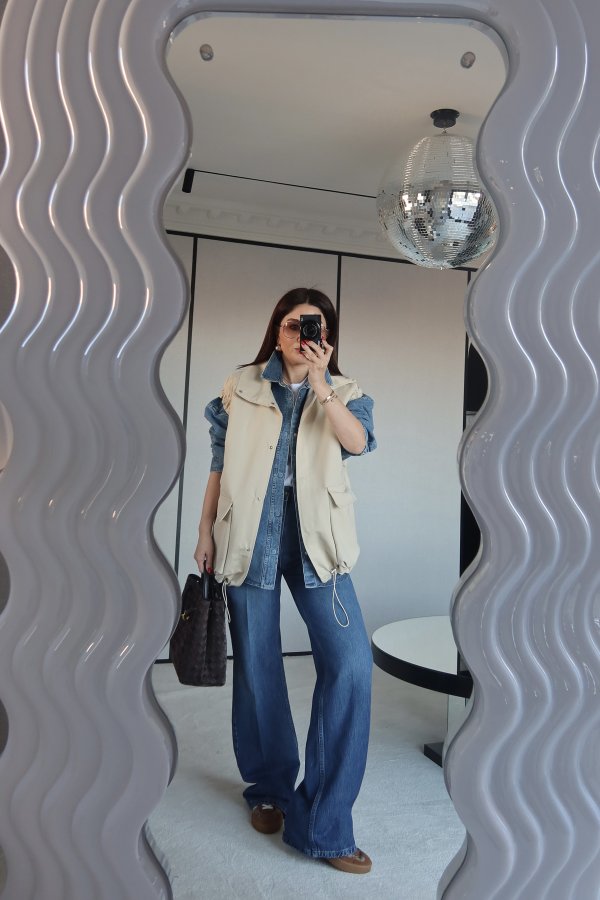 Yumuşak Dokulu Wideleg Jean