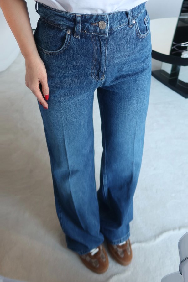 Yumuşak Dokulu Wideleg Jean