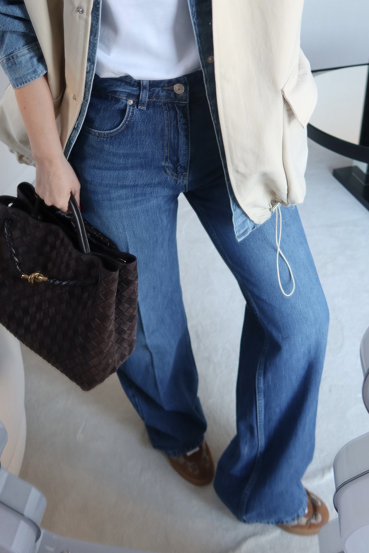 Yumuşak Dokulu Wideleg Jean