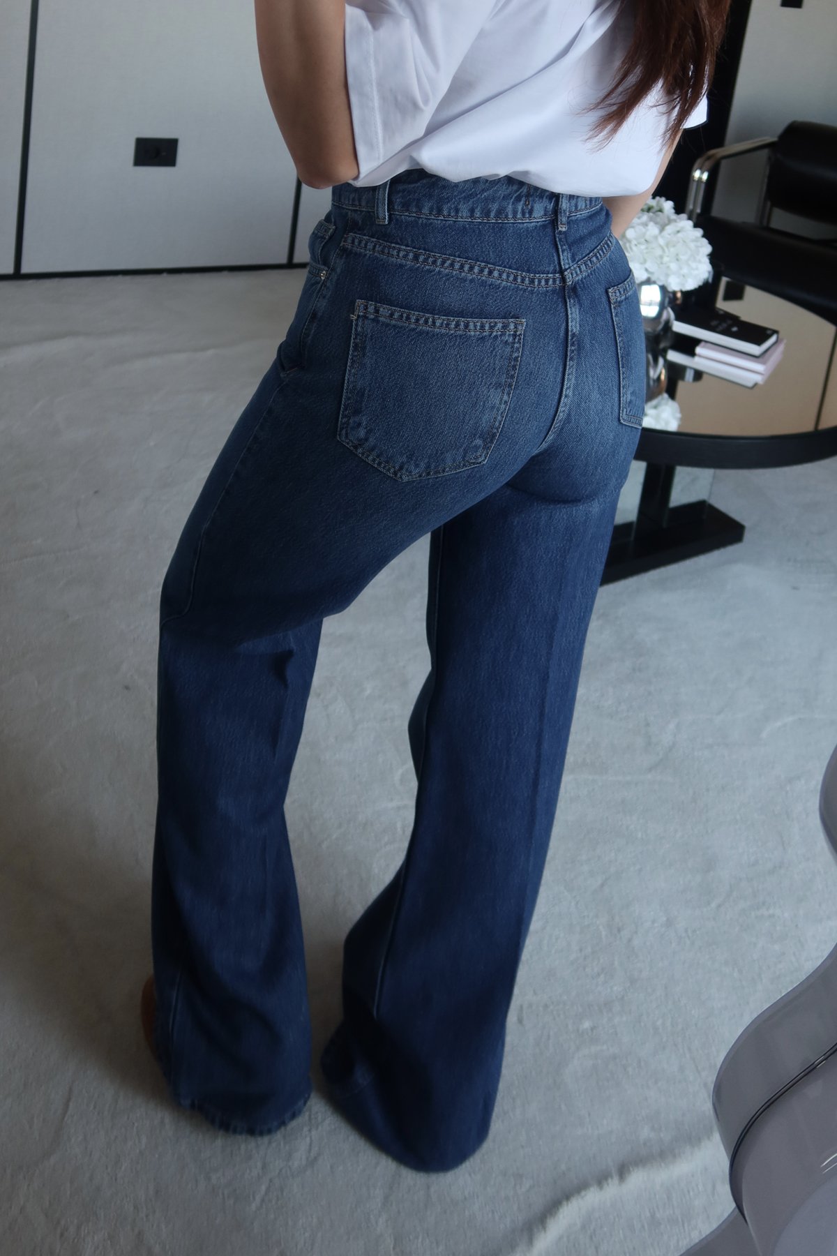 Yumuşak Dokulu Wideleg Jean