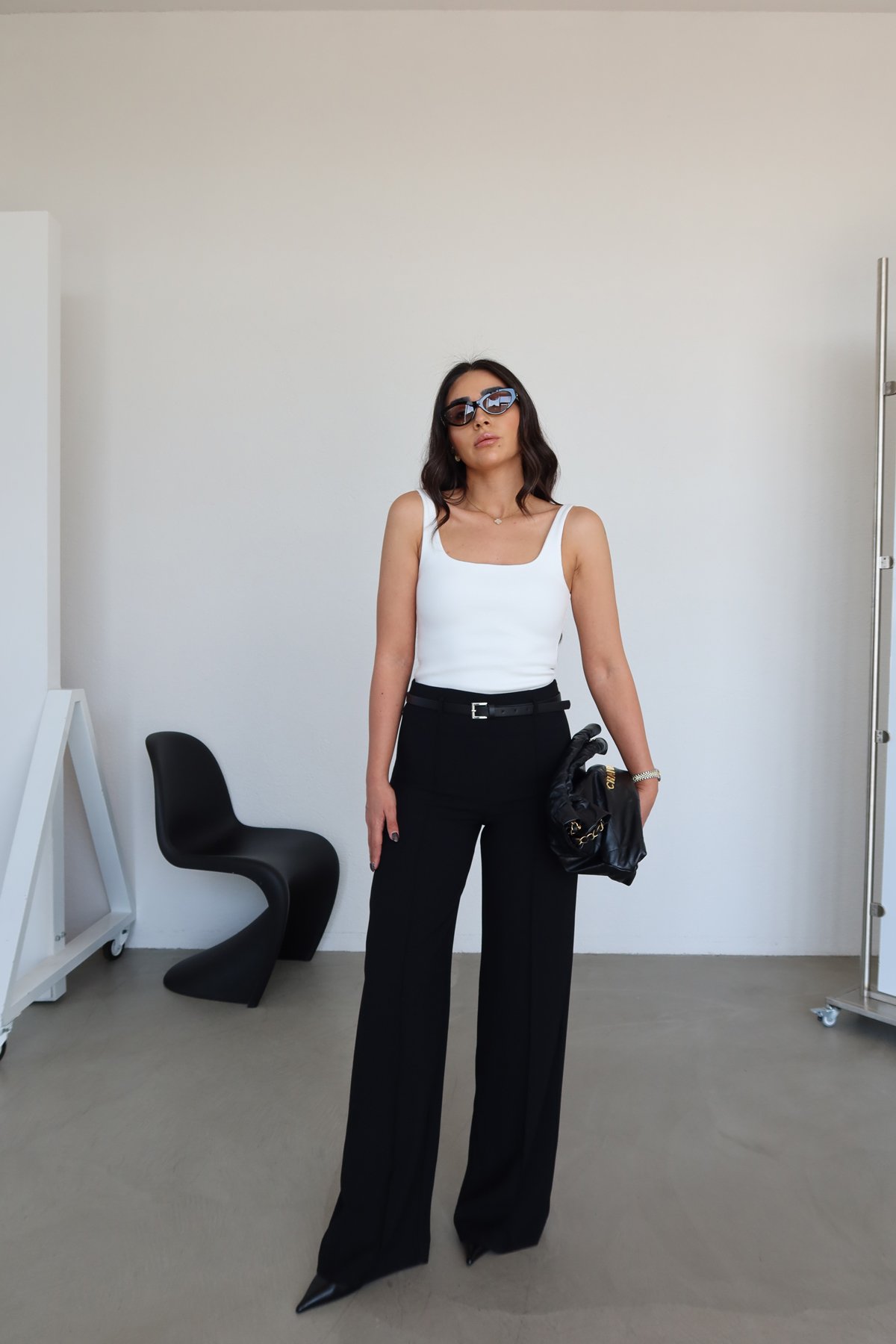 Yüksek Bel Bol Paça Pantolon