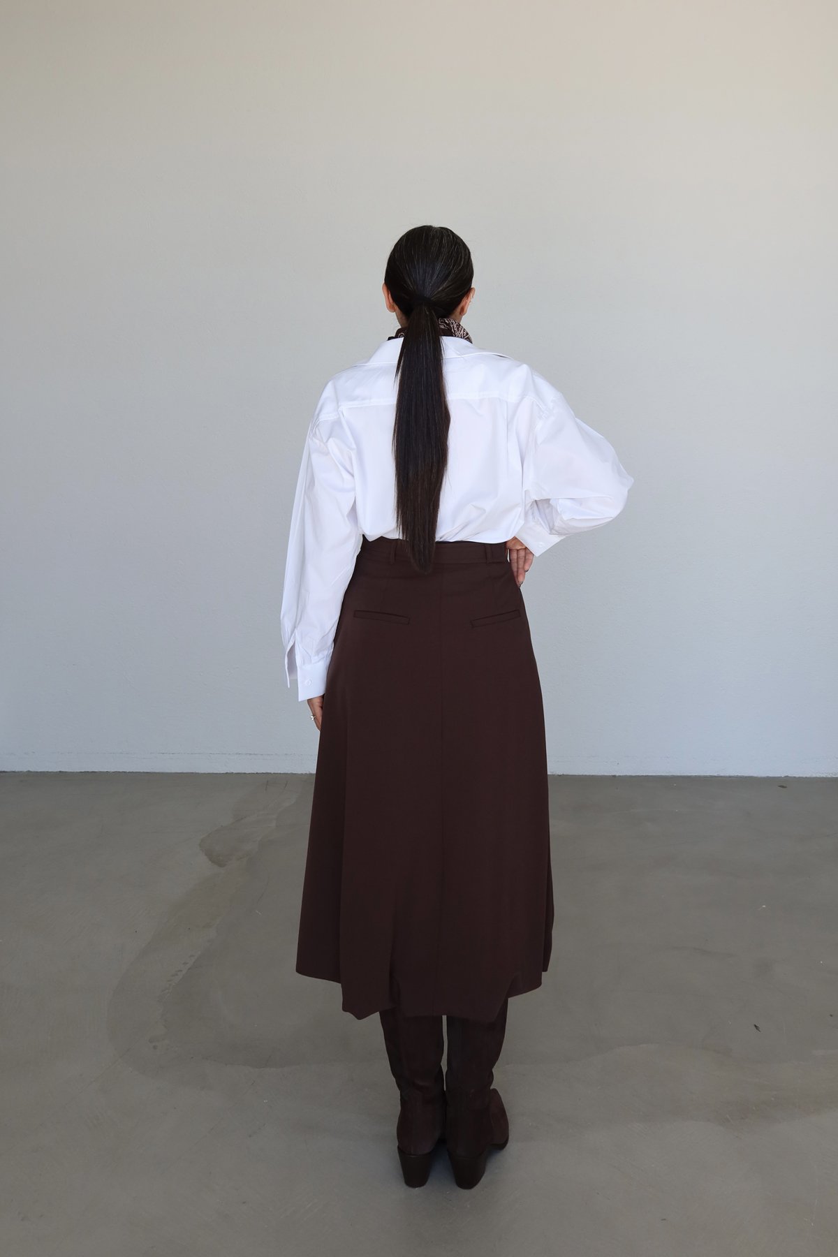 Kemerli Balon Midi Etek