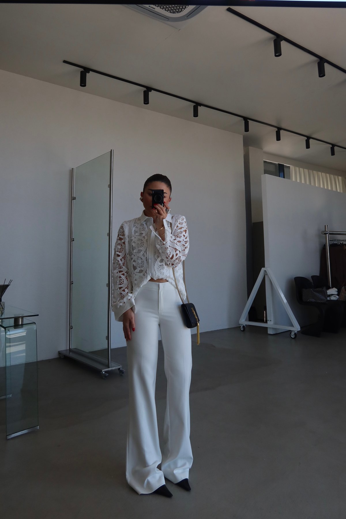 Likralı Hafif İspanyol Paça Pantolon