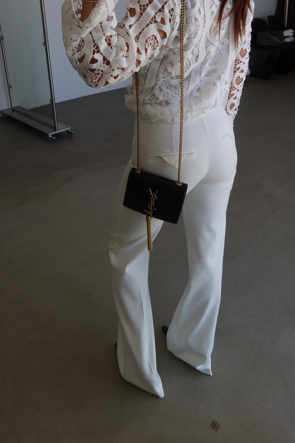 Likralı Hafif İspanyol Paça Pantolon