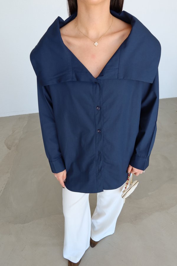 Oversize Kuşaklı Poplin Gömlek