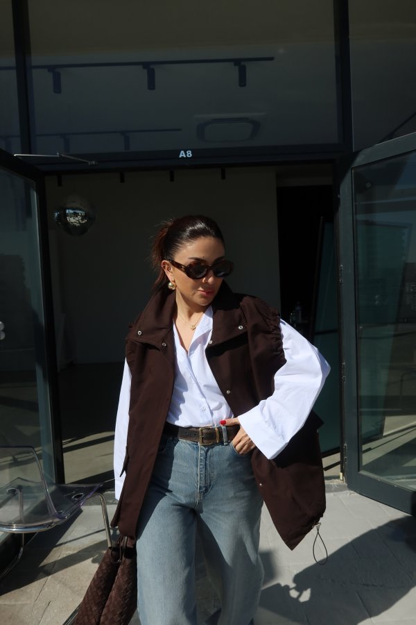 Kolu Büzgülü Kargo Cepli Yelek