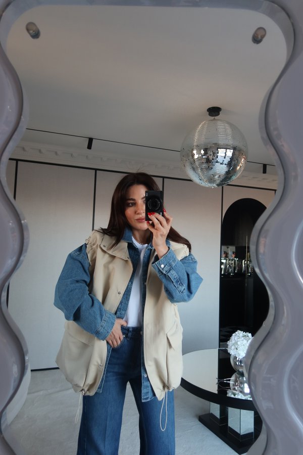 Kolu Büzgülü Kargo Cepli Yelek