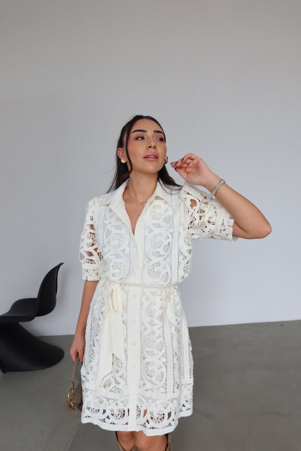 Güpür İşlemeli Tasarım Elbise