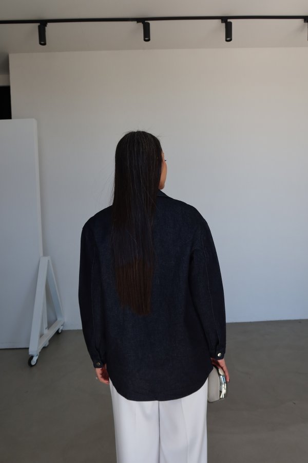 Boncuk İşlemeli Kot Ceket