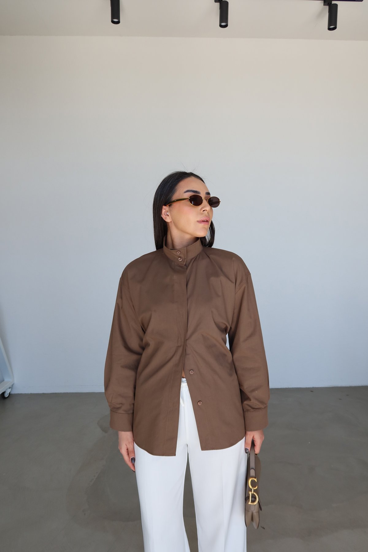 Bağlama Detaylı Oversize Gömlek