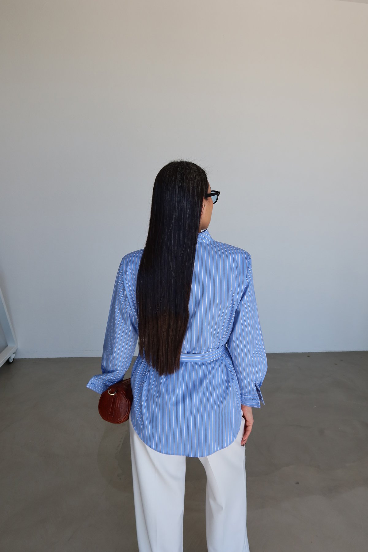 Çizgili Kruvaze Gömlek