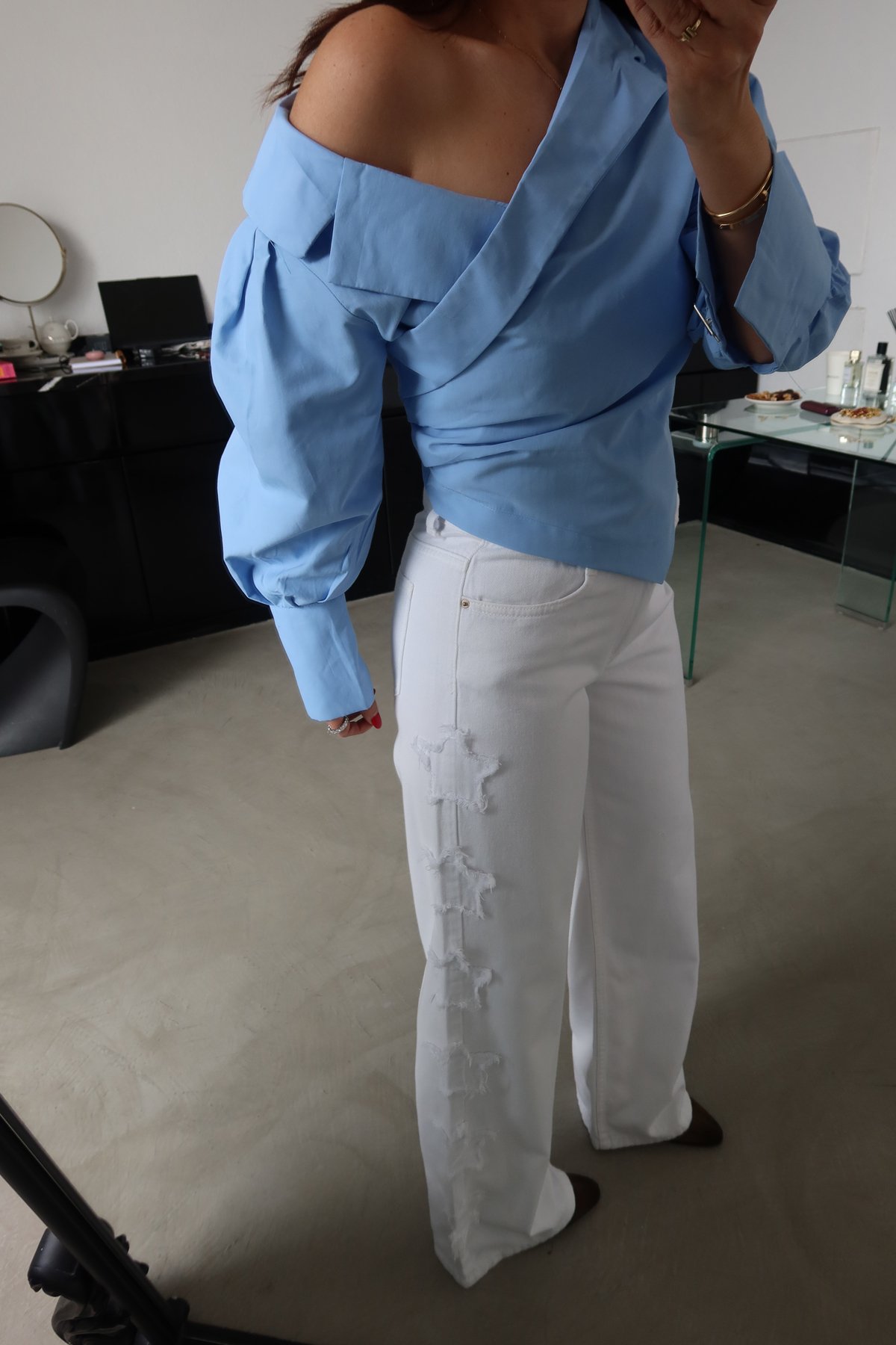 Yıldız Yamalı Straight Fit Jean