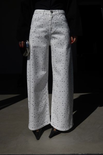 Ön Ve Arkası Taş Baskılı Jean