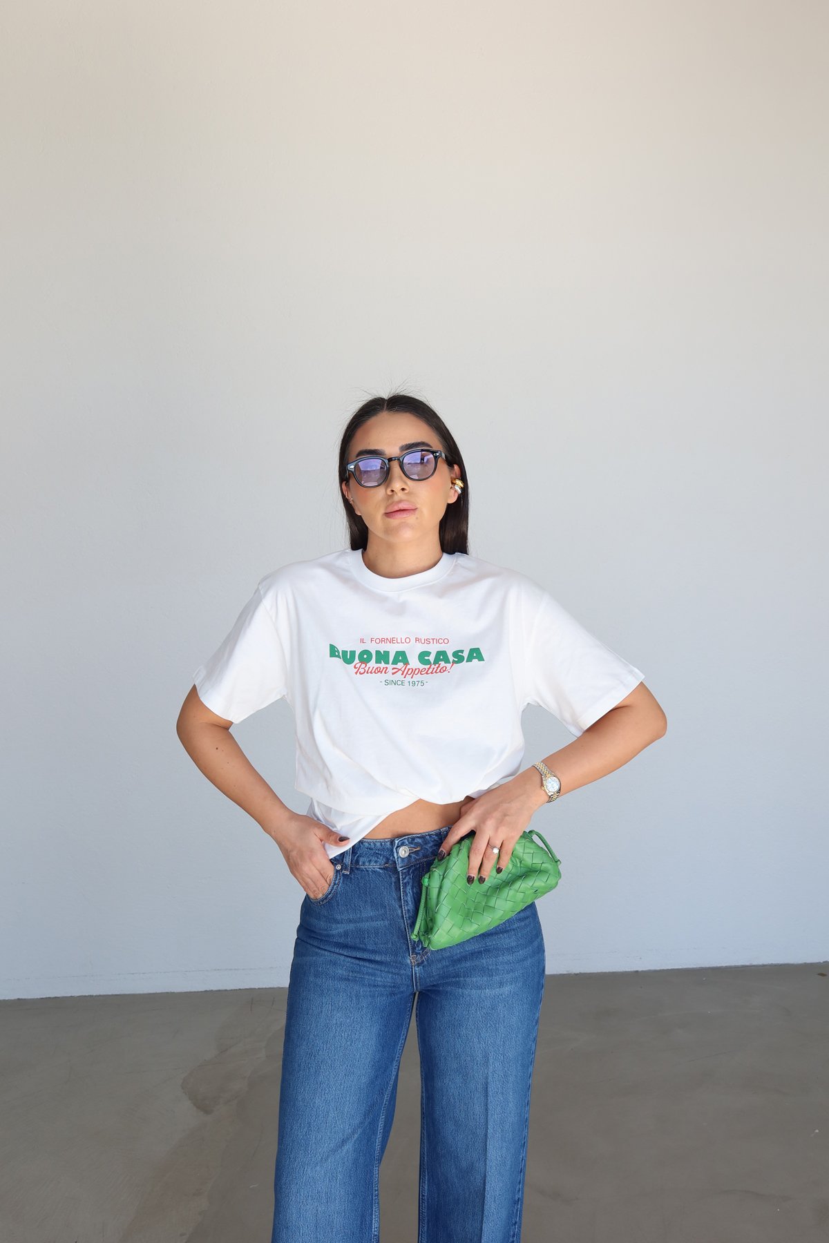 Buona Casa Yazılı Tişört