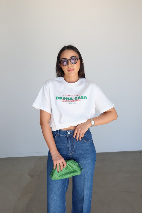 Buona Casa Yazılı Tişört
