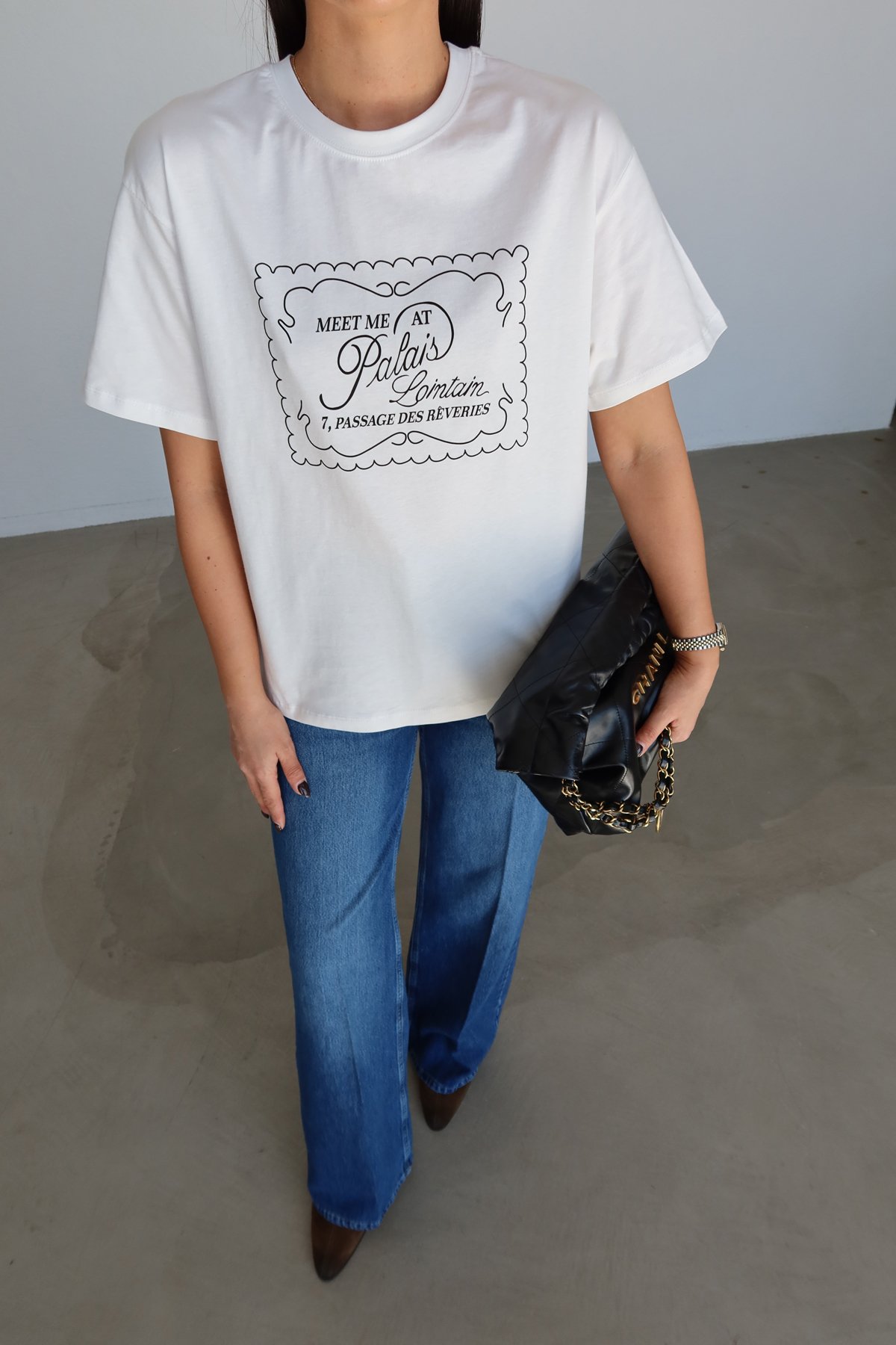 Meet Me Yazılı Tişört