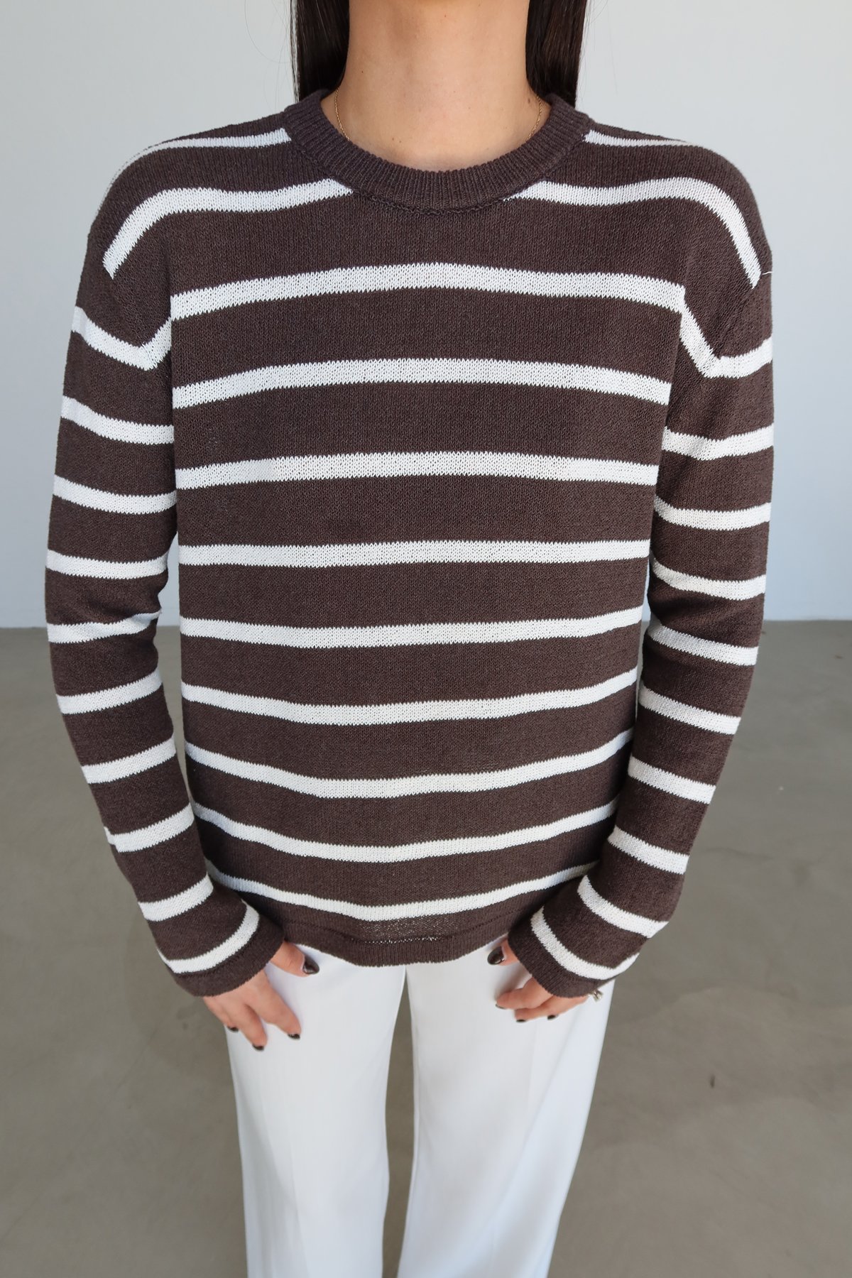 Çizgili Basic Kazak